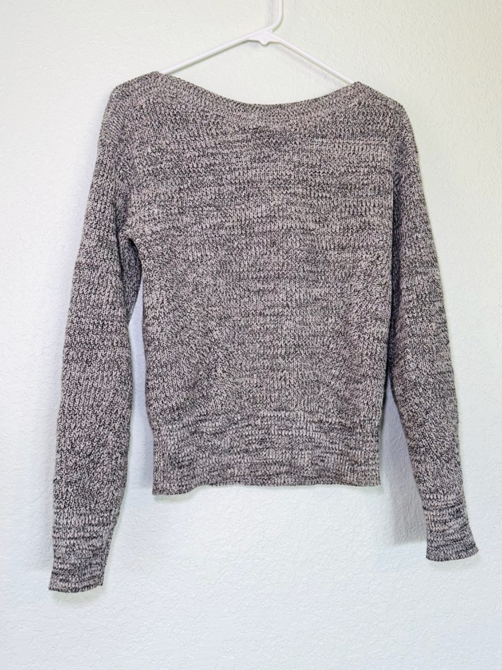 Gap Sweater Women's XS Gray Black Boat Bateau Neck Cotton Knit Cozy Classic Fall